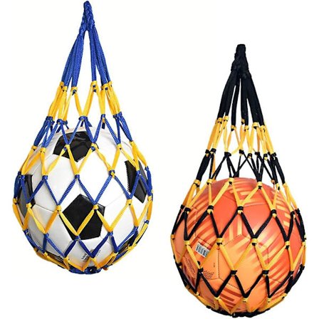 Bærbar boldnet 1 bold, boldnet basketball fodbold netpose stadion og strand (blå-gul og sort-gul)