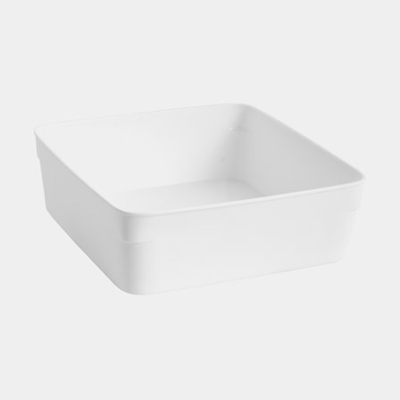 Small storage container Nordiska Plast Store It Flexible, white, 148 x 148 x 50 mm