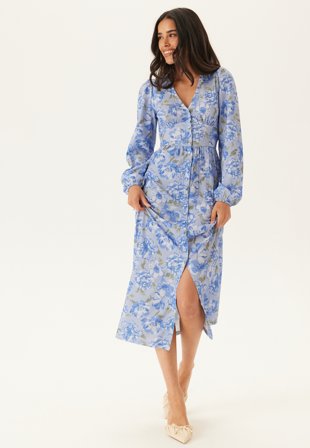 BUBBLEROOM Structure Button Midi Dress Vaatteet
