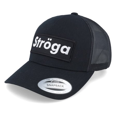 Iconic - Preto trucker Boné - Ströga Black Trucker @ Hatstore