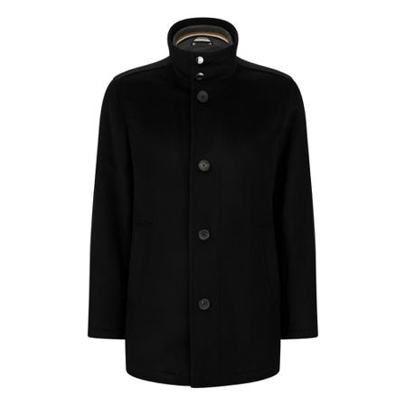 Hugo Boss, Single-Breasted Coats Czarny, Mężczyzna, Rozmiar: XL
