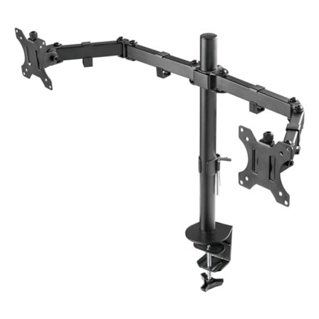 DELTACO GAMING Dual monitor desk mount, 13"-32" screens, VESA 75x75/10