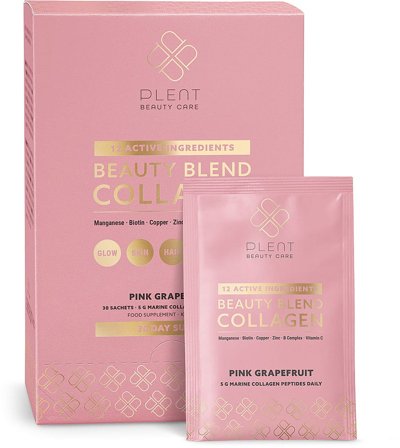 Plent Beauty Blend Collagen Pink Grapefruit 30 stk, Helse & Madvarer, Kollagen, Øvrig Kollagentilskud