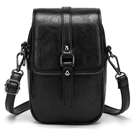 Mobiltelefon skulderveske dame mobiltelefon veske vintage skinn skulderveske KLB