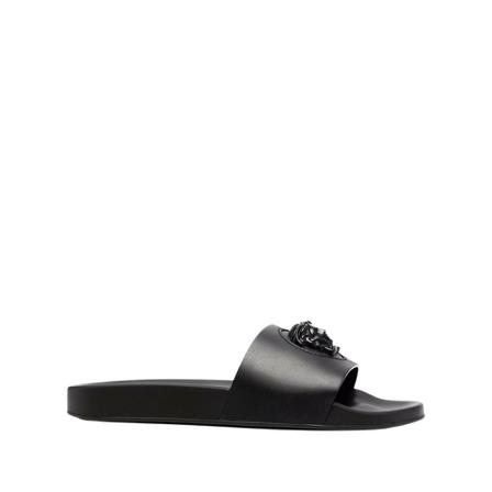 Versace, Pool sliders Czarny, Mężczyzna, Rozmiar: 42 EU
