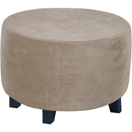 Rund Ottoman Fotskammeltrekk for Diameter 48-55 Cm, Brun