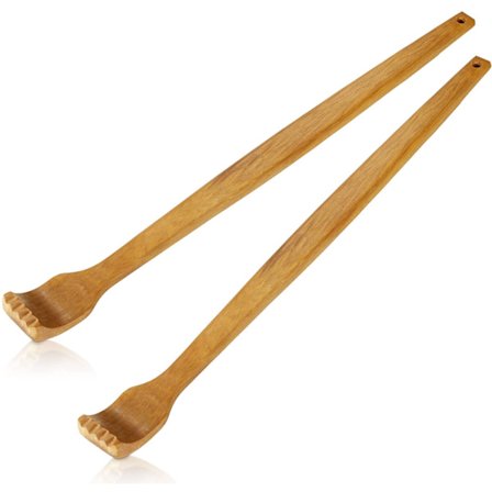 Stk Træ Rygbørste Håndholdt Lang Rygbørste til Afslapning