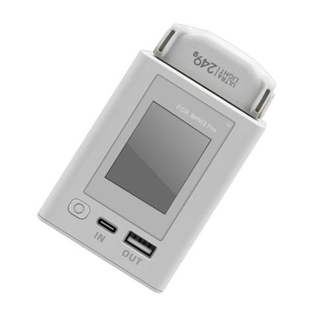 Opladerbase til Mini 3 Droner Batteriopladningsbutler Oplader 2 Batterier med Digitalt Display Dronetilbehør