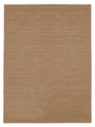 Wool Rug Plain (Single Colored) Handloom Flat Light Brown Large