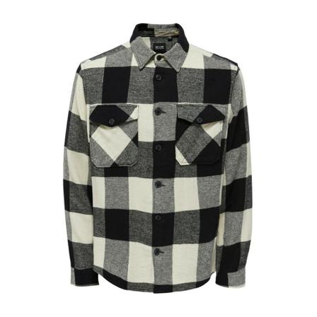 Only & Sons, Casual Shirts Zwart, Heren, Maat:M