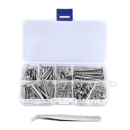 Guitar Skruesæt Jernfjeder Bro Skruesortiment Instrument Tilbehør Til Reparation Vedligeholdelse Sølvfarve