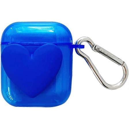 Trådlöst hörlursfodral, Graciös Blå Airpods Skin med Söt Kedja, Mjukt IMD Stötsäkert Omslag Kompatibelt med Airpods 1/2, Barn Pojkar Flickor