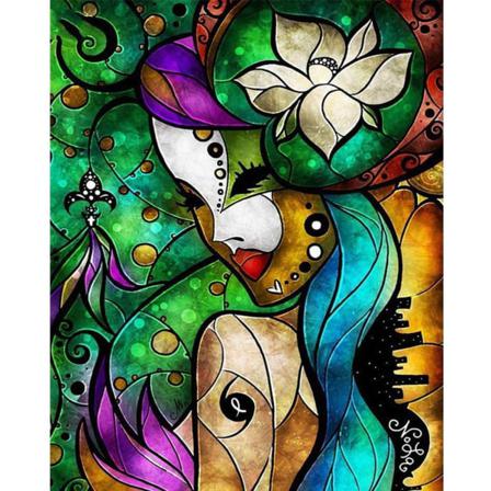 Full 5d Diy Diamond Painting Cross Stitching Flower Fairy Rhines Som På Bilden 1 30x40cm