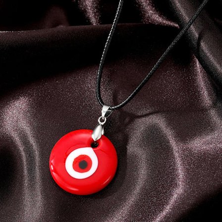 Väri Lasi Sininen Evil Eyes Riipus kaulakoru Naisten Miesten Pyöreä Tur