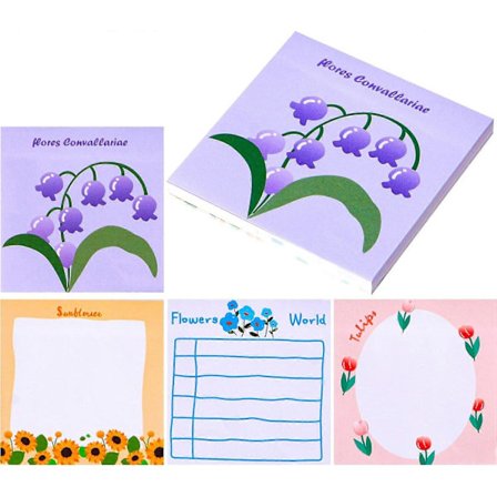 Sarjakuvakuvioinen muistilehtiö, irrotettavat muistilaput, tarralaput, värilliset laput, itseliimautuvat laput toimistoon, kouluun ja kotiin