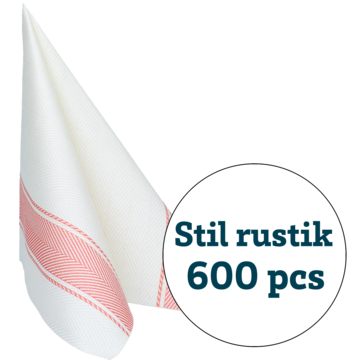 SERVIETT STIL RUSTIK RØD 40X40