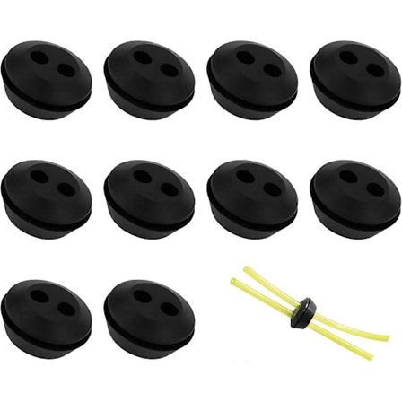 Nirvana 10 stk. Drivstoffslange Pakning Drivstoffslangehette 2 Hull Drivstofftank Gjennomføring Pakning Trimmer Gassslange Tilbehør for Trimmer 