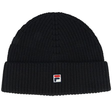 Fila - Negro shortbeanie Beanie - Biella Fisherman Logo Beanie Black Short Beanie @ Hatstore