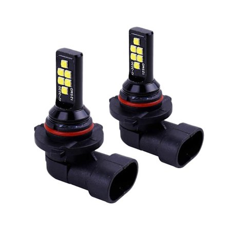 2X HB4 9006 LED Sumuvalopolttimo, kehittynyt 3030 SMD päiväajovalo DRL-lamppu, viileä valkoinen 6000K - WELLNGS