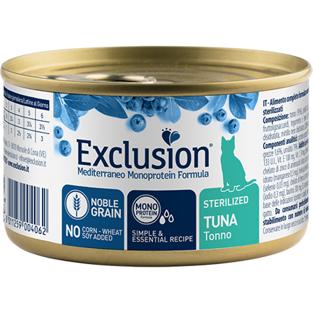 Exclusion Mediterraneo Monoprotein Noble Grain Cibo Umido Tonno