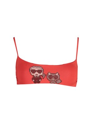 Karl Lagerfeld Beachwear Costume Parte Sopra Donna Rosso