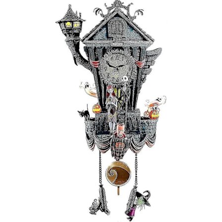 Julmardröm Gökur, Halloween Väggklocka Gökur, Tim Burtons Julmardröm Väggklocka, Halloween Ornament Harts Hantverksstaty