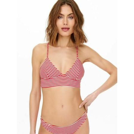 Only - Bikinis - Röd - Dam - Storlek: M, Dam, Storlek: M