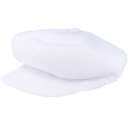 Kangol - Vit vega Keps - Tropic Spitfire White Flat Cap @ Hatstore