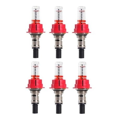 6 stk. Gulvvarmemanifold Flow Meter, Visuel Flow Overvågningsregulator til Gulvvarme