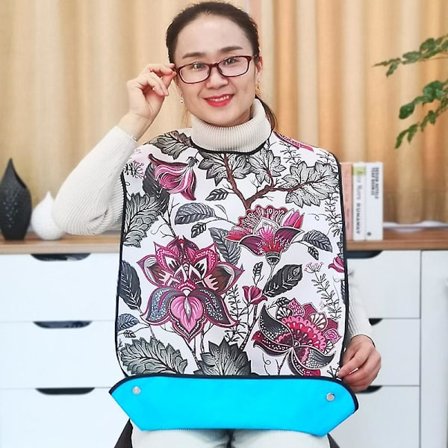 Voksne hakelapper for å spise vaskbare og gjenbrukbare klærbeskyttere med valgfri lomme