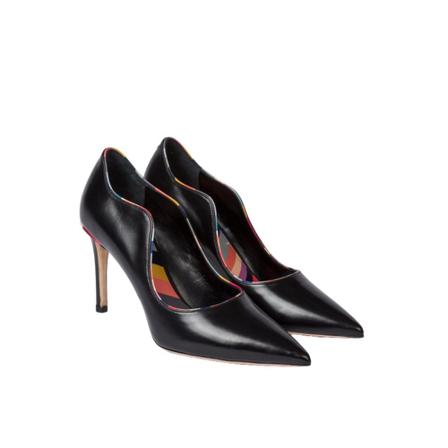 Paul Smith, Swirl embroidered heel pump Czarny, Kobieta, Rozmiar: 40 EU