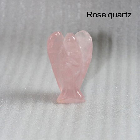 Skyddsängel snidad kristallfigur Pocket Stone Healing Craft Staty Present