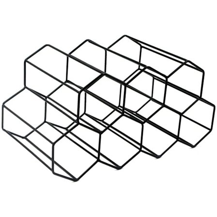 Buruis 9 Flaskors Metall Vinställ, Fristående Vinställ för Bänk