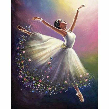 Full 5d Diy Diamond Painting Cross Stitch Ballet Fairy Rhineston Som På Bilden 1 30x40cm