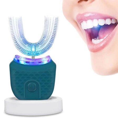 U-Shaped Electric Toothbrush - Fully Automatic Ultrasonic Toothbrush with IPX7 Waterproofing for Complete Mouth Cleaning