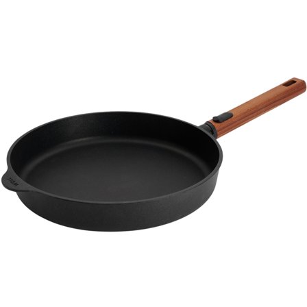 Woll Eco Logic QXR stekepanne 28 cm med avtagbart trehåndtak' - 'Svart