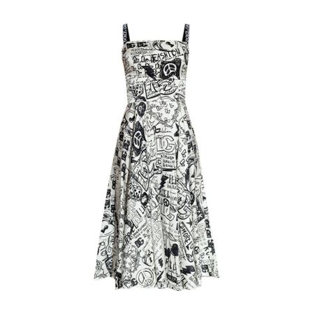 Dolce & Gabbana, Sleeveless dress Wit, Dames, Maat:S,print