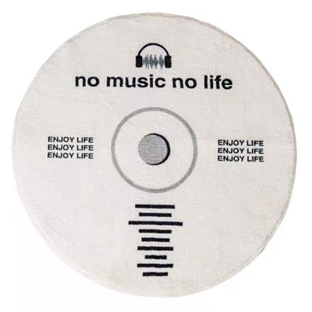 Vattenabsorberande matta Retro CD-skivdesign halkfri tjock mjuk imitation kashmir badrumsmatta typ 2 60x60cm