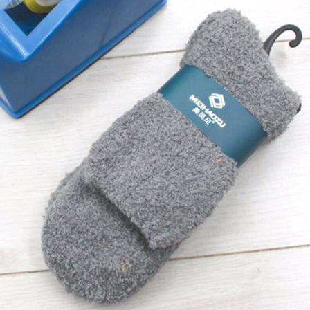 Herr Soft Winter Warm Fluffy Fleece Socks Lounge/sängstrumpor Chr
