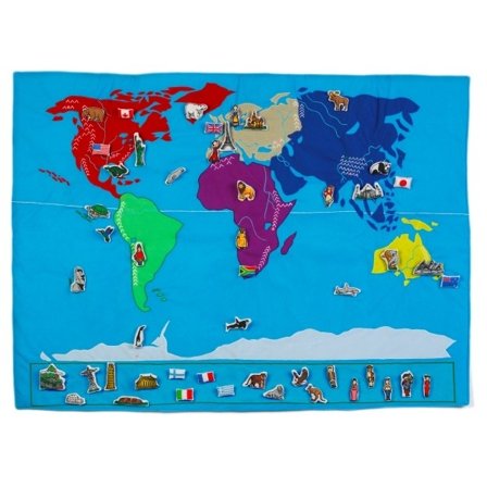 Maailmankartta Fabricissa - Oskar & Ellen