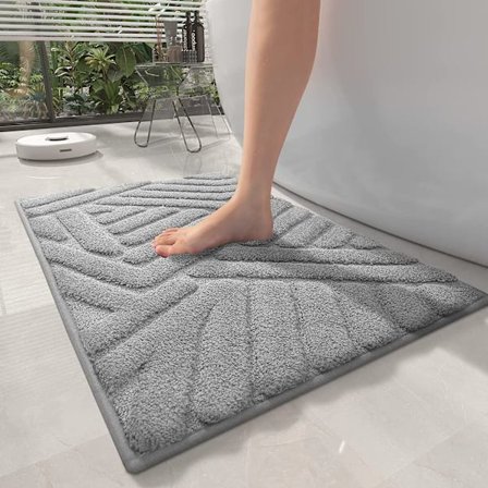 Sklisikker baderomsmatte, absorberende baderomsmatte, myk mikrofiber S