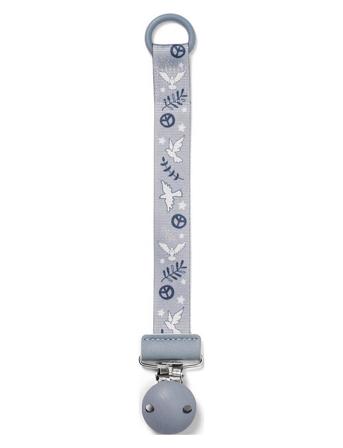 Pacifier Clip Wood - Free Bird Baby & Maternity Pacifiers & Accessories Pacifier Clips Blå Elodie Details*Betinget Tilbud
