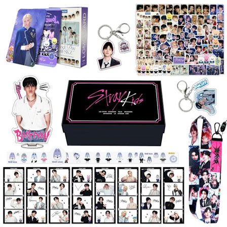 Stray Kids gaveeske FELIX tilbehørsett bokmerke småkort klistremerke gavepakke