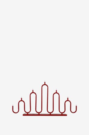 Globen Lighting - Lysestage Noel 7 - Rød - Adventslysestager - Fra Homeroom