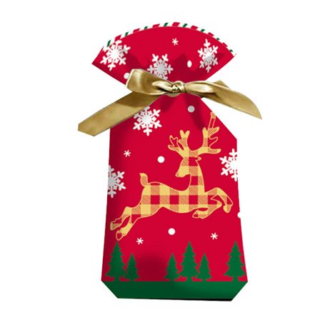 Julklappspåse 50 st med dragsko Förvaringspåsar för Barn Festival Godis Kex Förpackning
