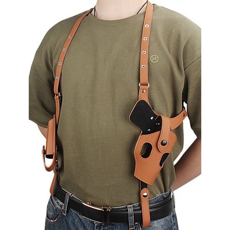 Amazon Cowhide Double Shoulder 1911 Portable Outdoor Tactical Hidden Armpit Holster Osynlig Quick Pull Holster