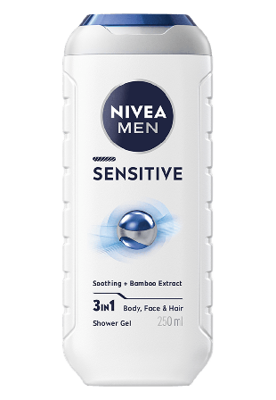 NIVEA Duschtvål Sensitive Shower Gel 250 ml MEN Kropp Herr