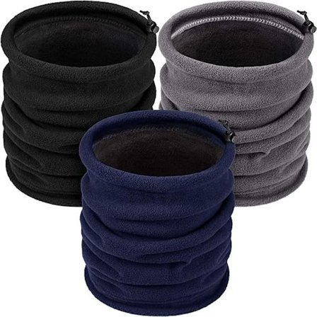 Vinter Fleece Halsvarmer 3 Stykker Dobbelt Lag Termisk Hals Gaiter Tykt Multifunksjonelt Skjerf
