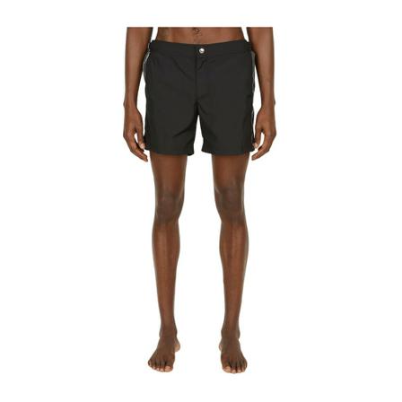 Alexander McQueen Zip Motif Swim Shorts Sort, Herre Badeshorts