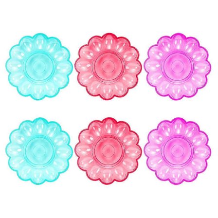 6 stk. husholdnings eggtallerkener, slitesterke eggfat, dekorative eggeholdere, eggtilbehør, tilfeldig farge XRC